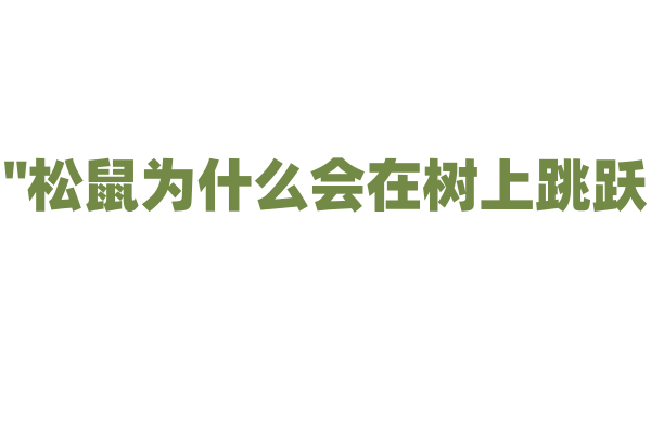 "松鼠为什么会在树上跳跃？"